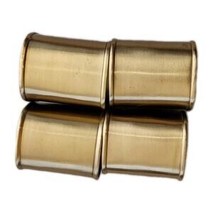Vintage 80s Brass Napkin Ring Holders Set Of 4 India Holiday Dining Tablescaping